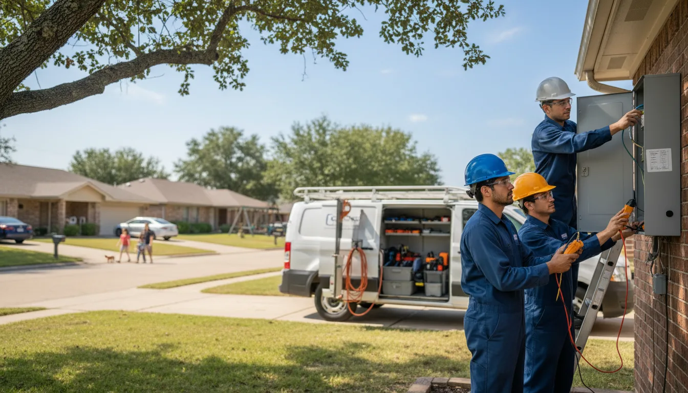 Certified electrician providing emergency electrical services in Doole, TX